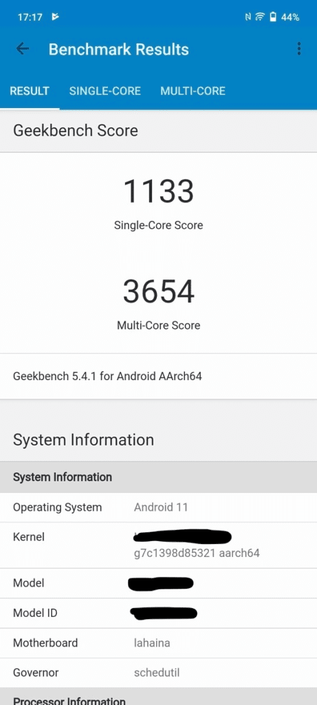 Snapdragon 888+ scores Geekbench