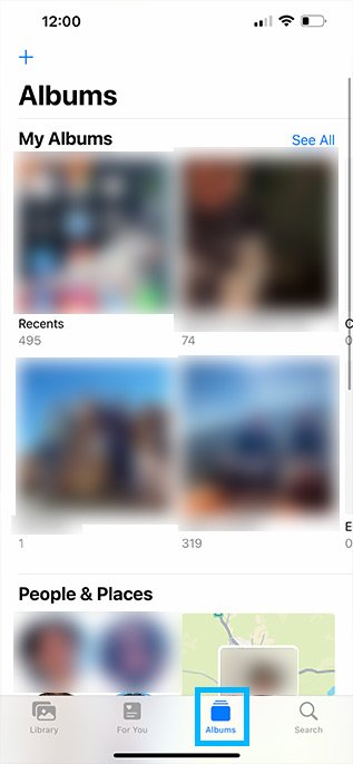 Albums in Photo app