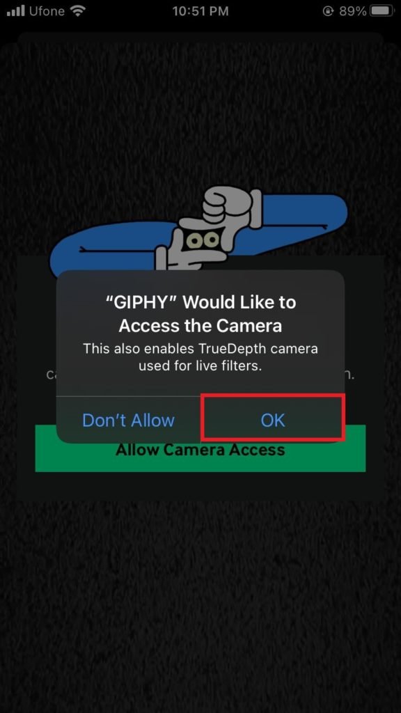 Application GIPHY sur iOS