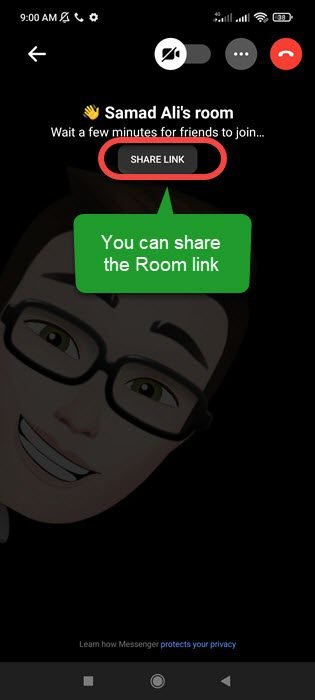 How to Share Your Room Link on Messenger