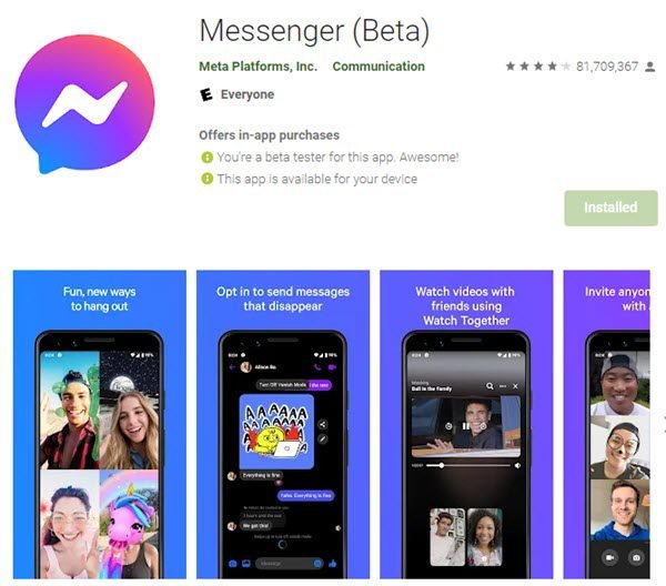 Update Messenger to Enjoy Custom Status Feature