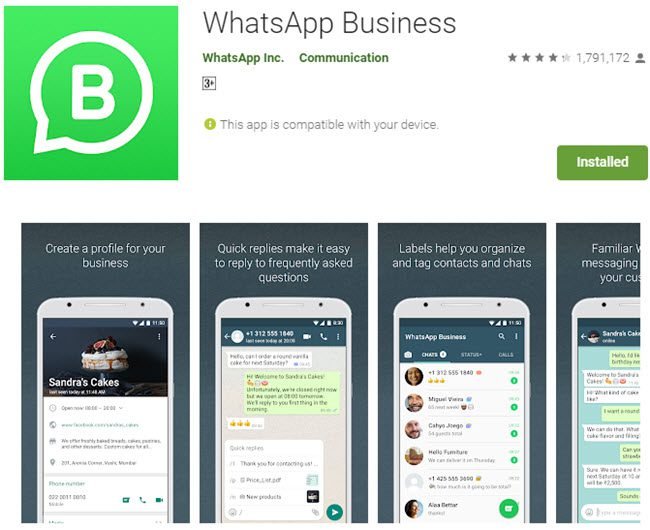 WhatsApp for Business app