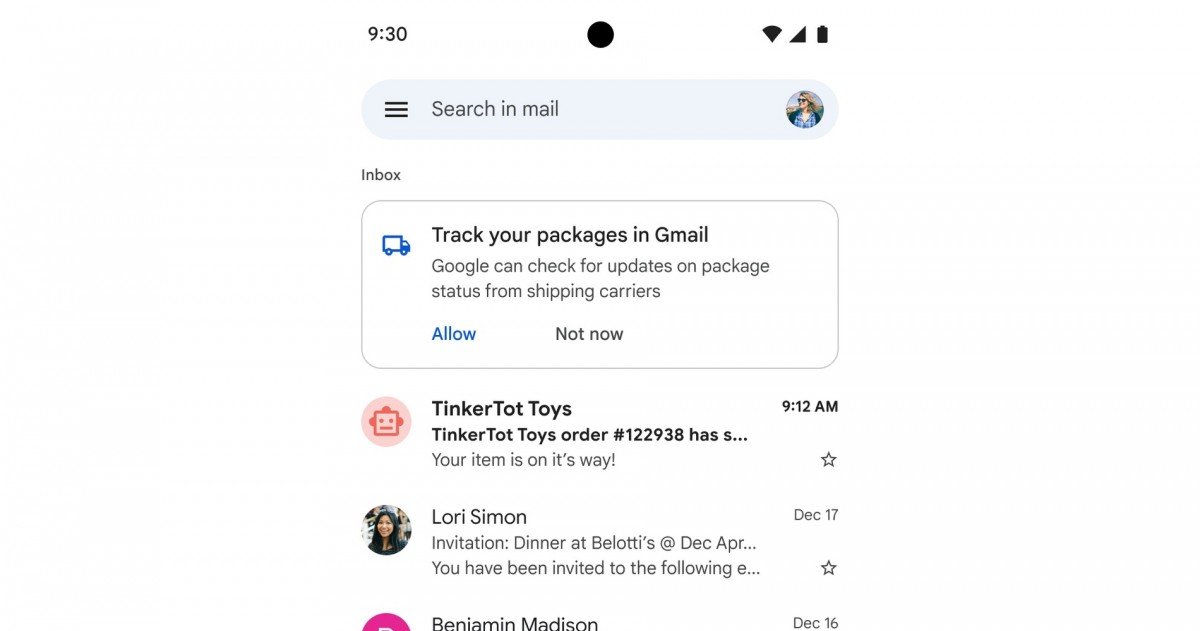Gmail suit désormais directement vos colis directement dans la boîte de réception