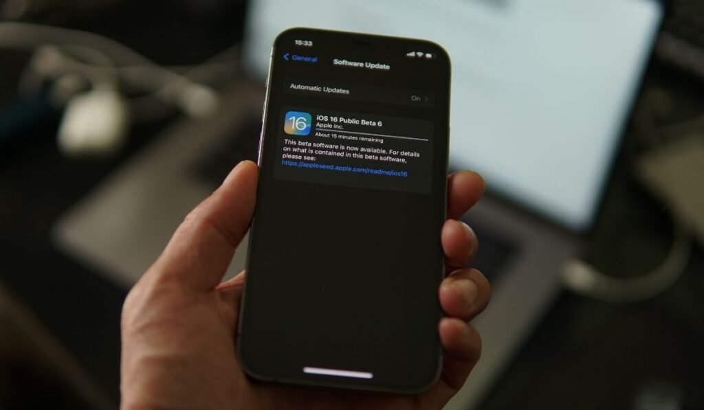 Mise à jour de l'iPhone 12 Pro vers iOS 16 Beta