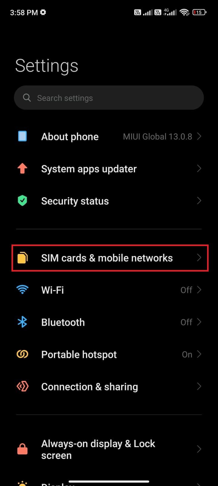 tap the SIM cards mobile networks option. 10 Ways to Fix Error Performing Query Facebook