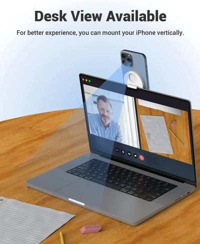 Support de caméra de continuité Fumuxry MagSafe compatible pour iPhone MacBook