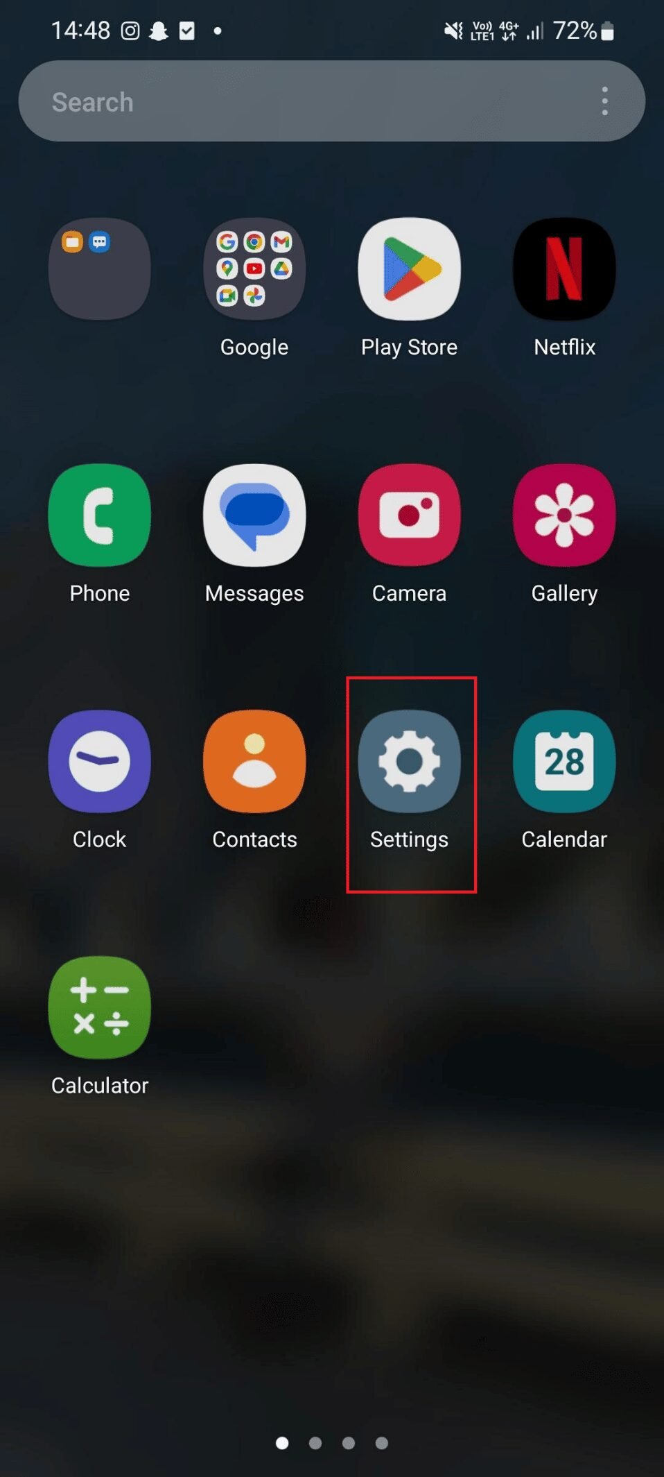 Appuyez sur l'icône Paramètres.  Qu'est-ce que l'actualisation de l'application en arrière-plan sur Android ?