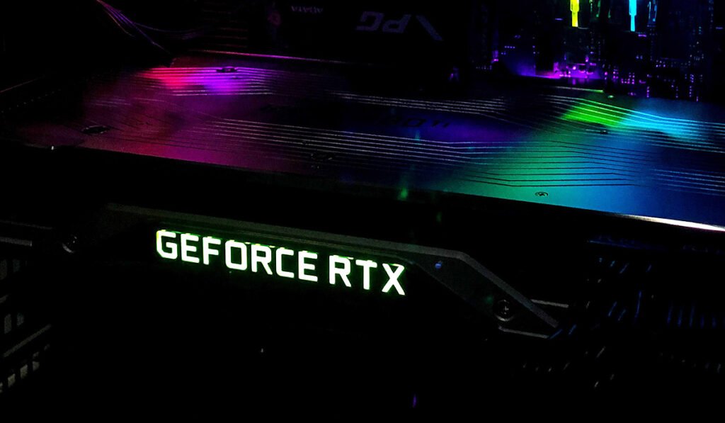 gros plan d'une GeForce RTX