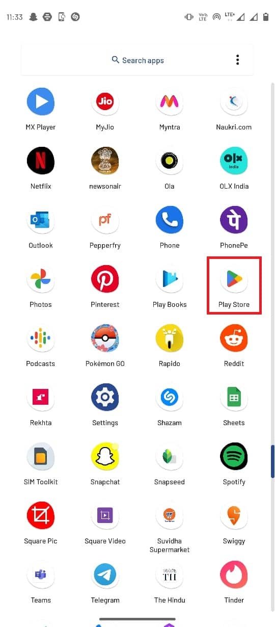 Ouvrez Google Play Store sur votre téléphone